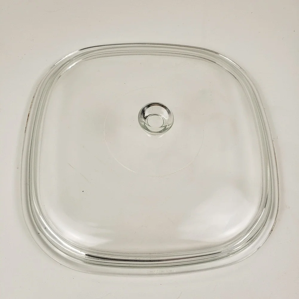 Corning Ware Pyrex P-10-C-1 Clear Glass Replacement Lid 10 Inch Square Casserole